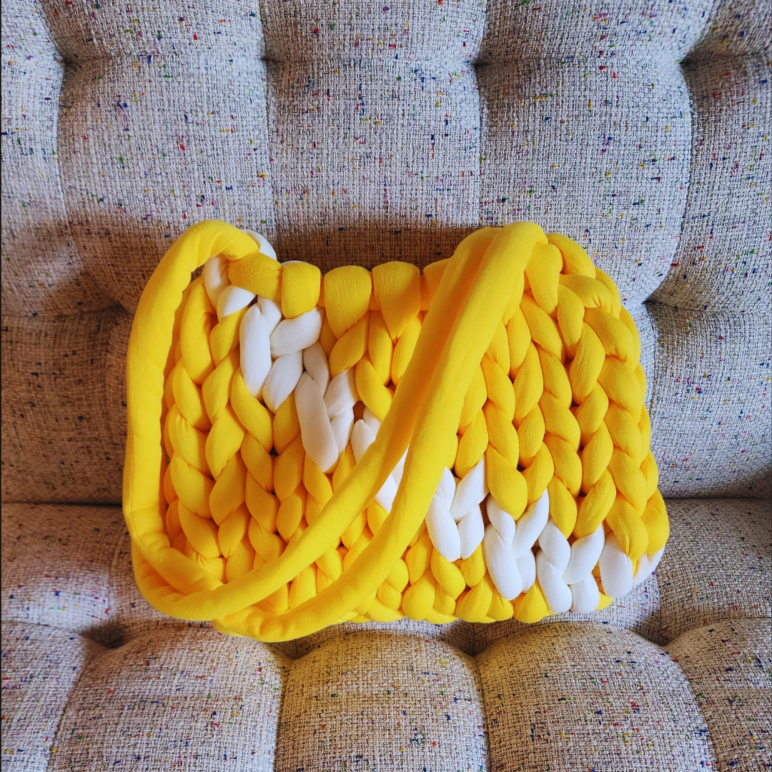 Single Stitch Hand Crochet Double Strap Shoulder Bag