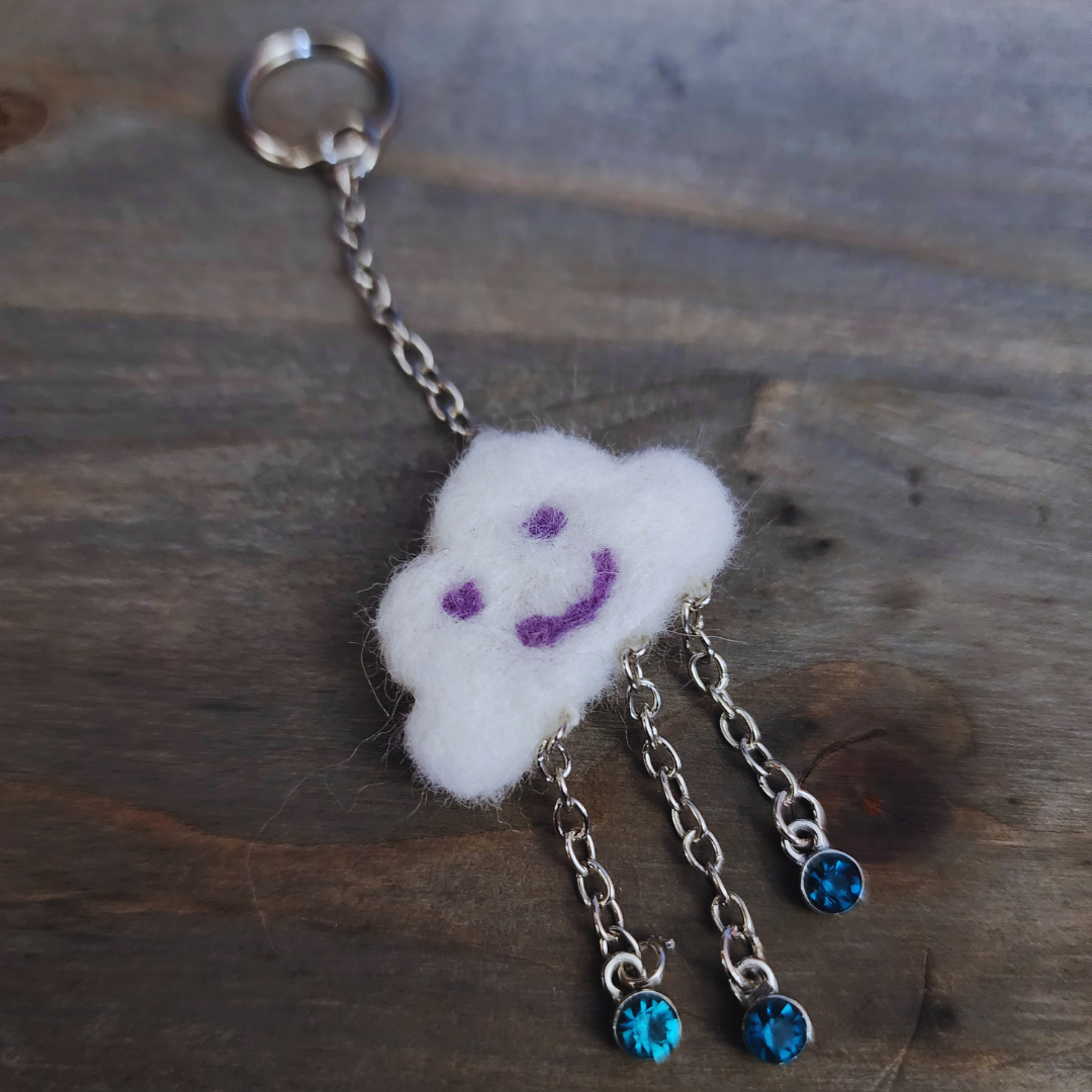 Handmade Kawaii Cloud Keychain & Bag Charm