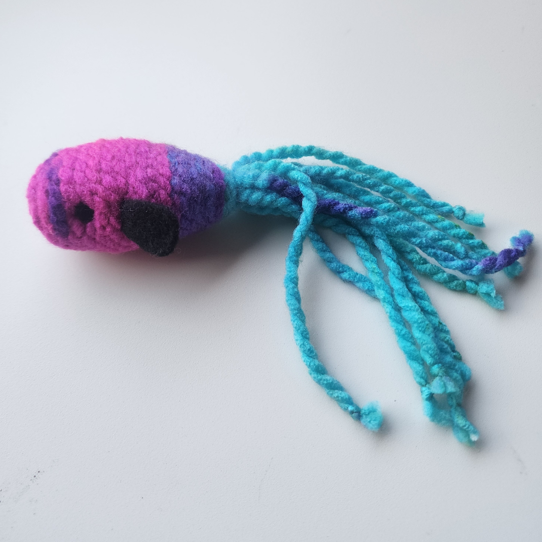 Handmade Catnip Fish Cat Toy, Durable Wool & Acrylic