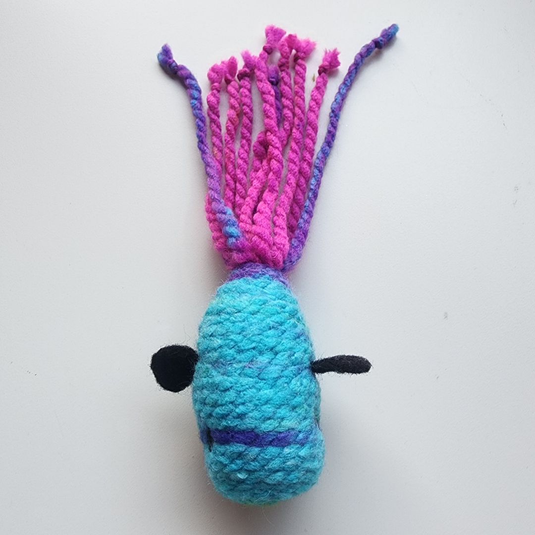 Handmade Catnip Fish Cat Toy, Durable Wool & Acrylic