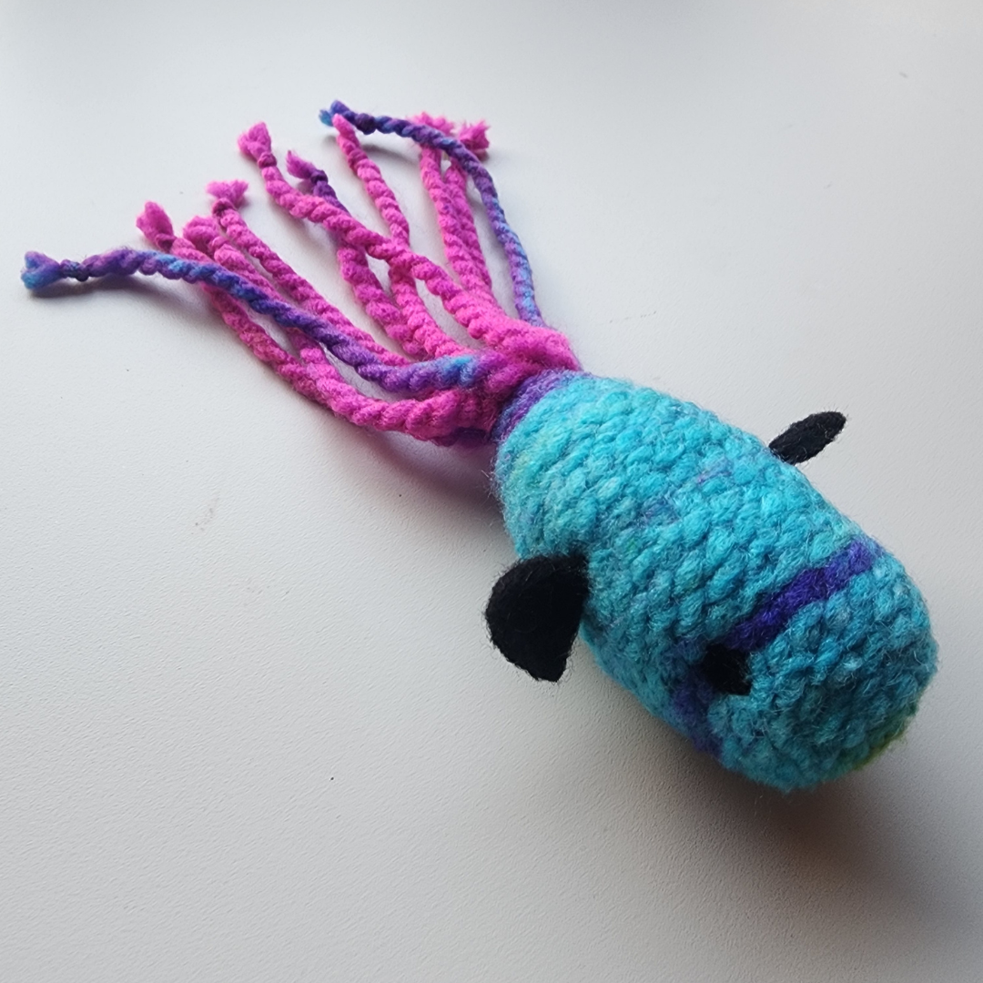 Handmade Catnip Fish Cat Toy, Durable Wool & Acrylic