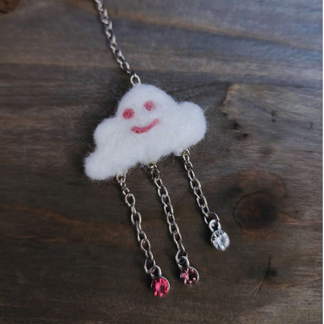 Handmade Kawaii Cloud Keychain & Bag Charm