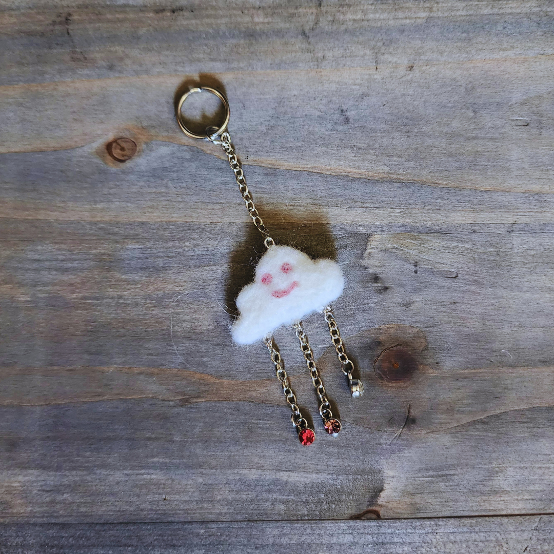 Handmade Kawaii Cloud Keychain & Bag Charm