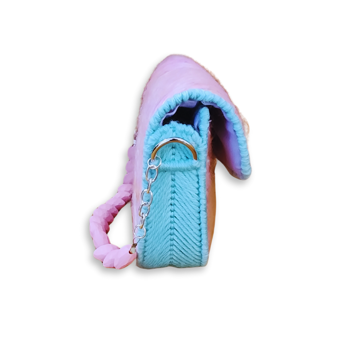 Side profile view emphasizing the 1.5-inch depth and the light blue embroidered edging that wraps around the rigid structure.