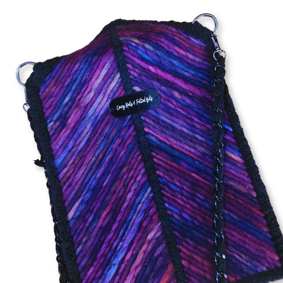 The Amethyst Shadow Crossbody - Hand-Dyed Merino Wool