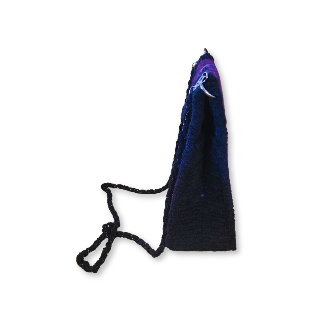 The Amethyst Shadow Crossbody - Hand-Dyed Merino Wool