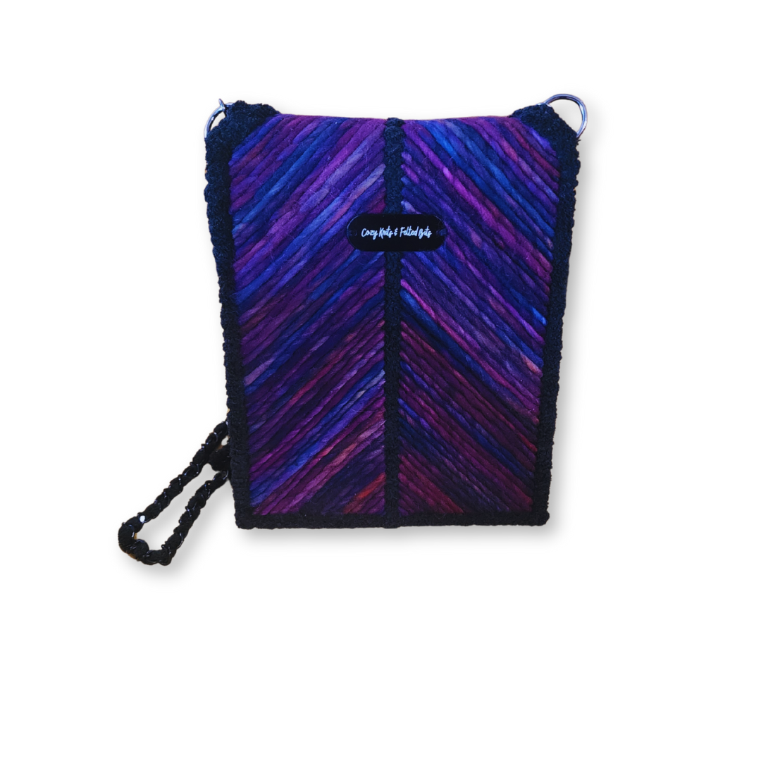 The Amethyst Shadow Crossbody - Hand-Dyed Merino Wool