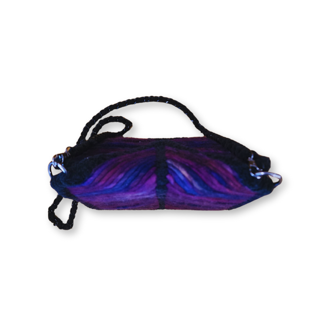 The Amethyst Shadow Crossbody - Hand-Dyed Merino Wool
