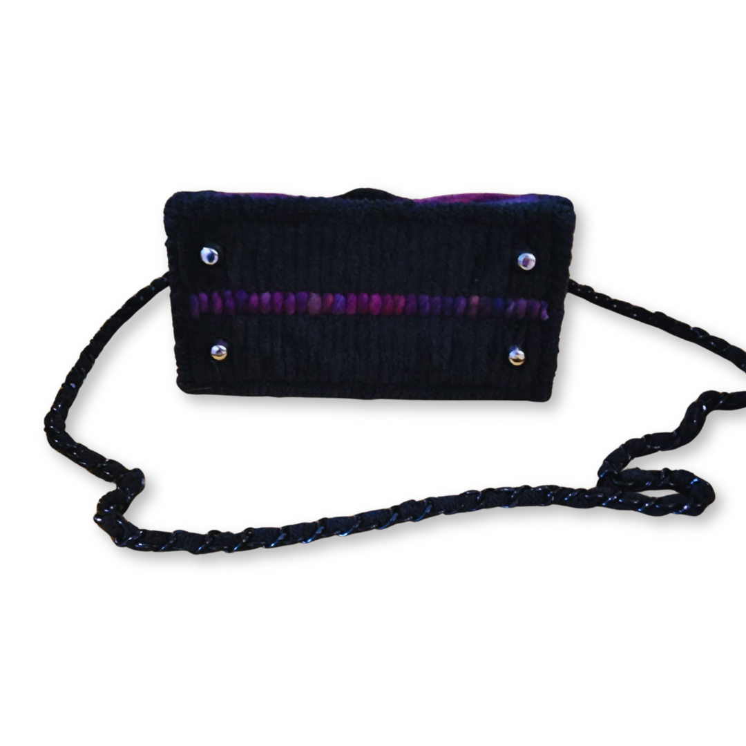 The Amethyst Shadow Crossbody - Hand-Dyed Merino Wool