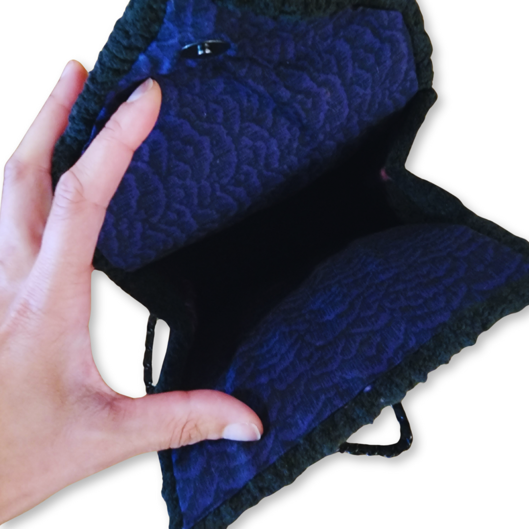 The Amethyst Shadow Crossbody - Hand-Dyed Merino Wool