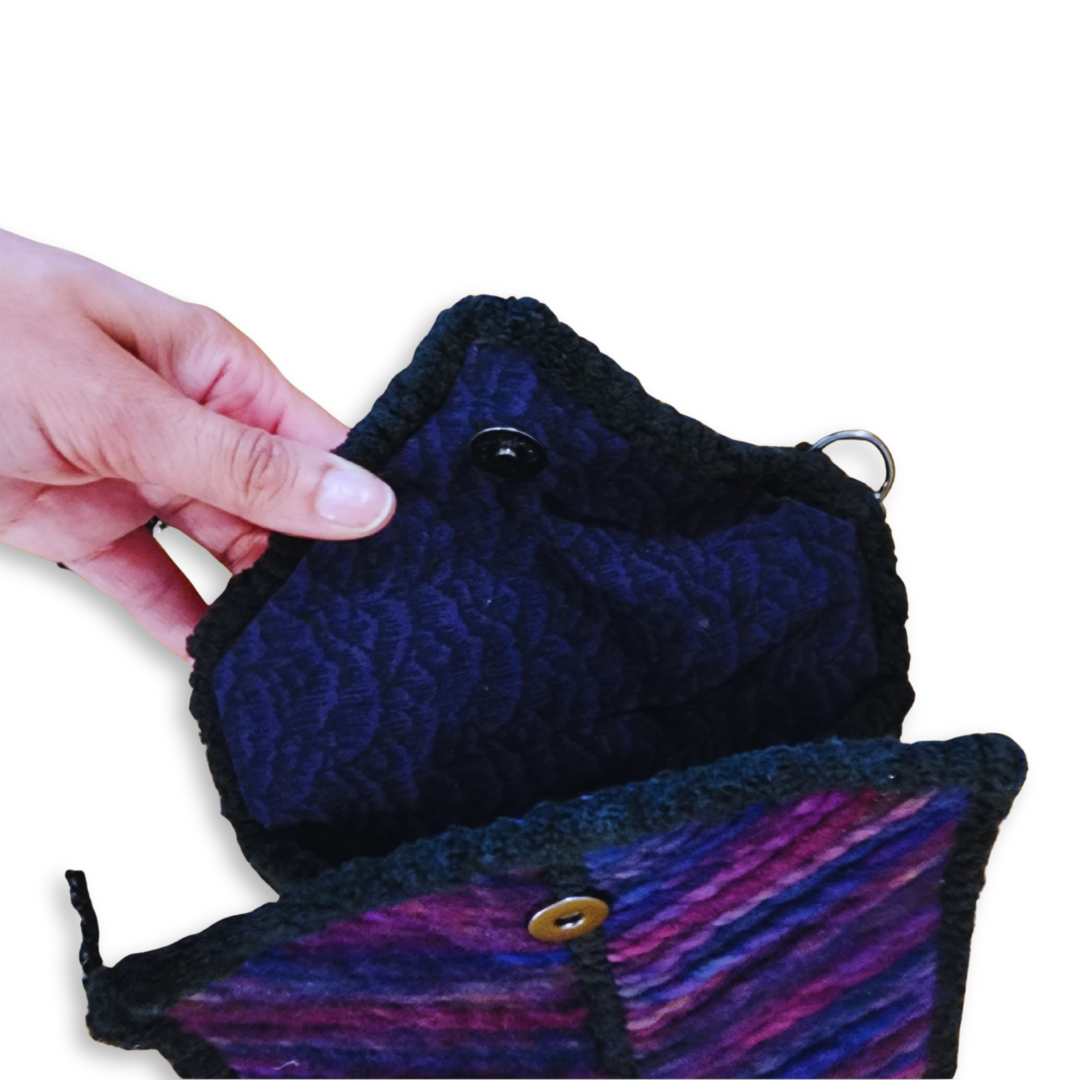 The Amethyst Shadow Crossbody - Hand-Dyed Merino Wool