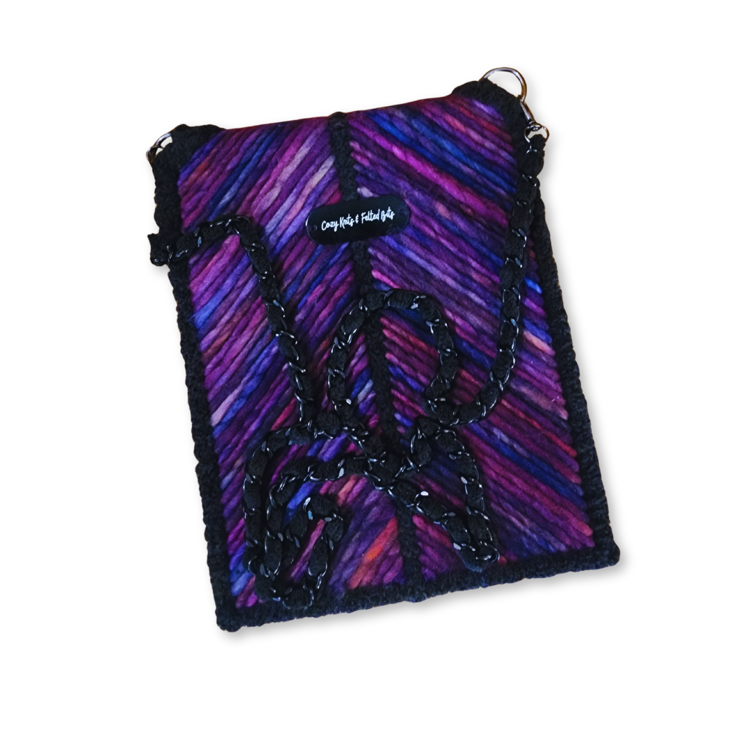 The Amethyst Shadow Crossbody - Hand-Dyed Merino Wool