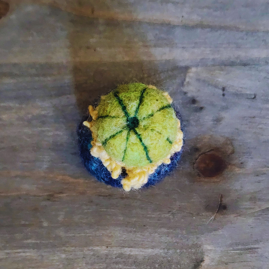 Handmade Wool Felted Mini Barrel Cactus, Spikeless