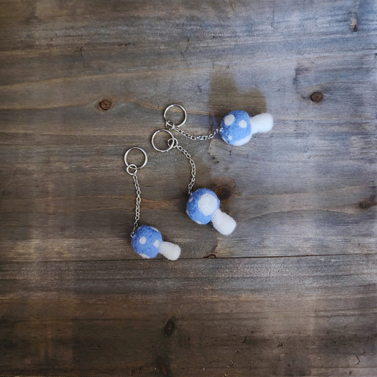 Handmade Wool Mini Mushroom Keychain & Bag Charm