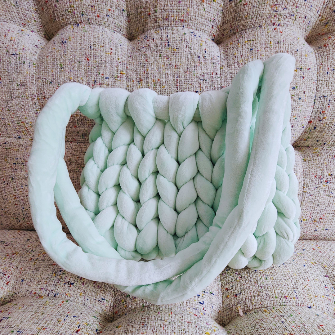 Single Stitch Mint Velvet Chunky Yarn Shoulder Bag