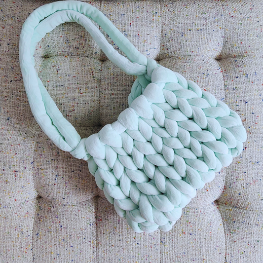 Single Stitch Mint Velvet Chunky Yarn Shoulder Bag