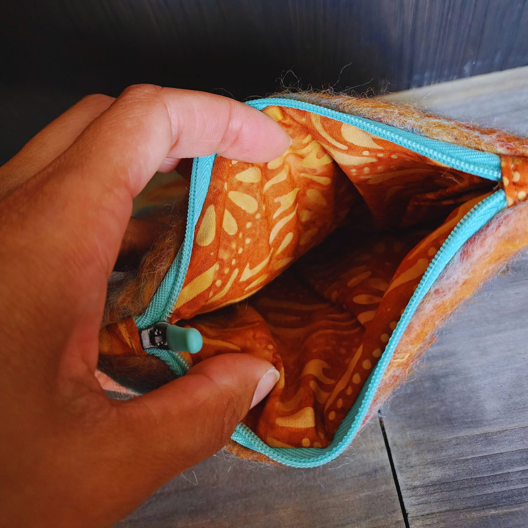 BATCH 004: Wet Felted Coin Purses with Zipper Closure