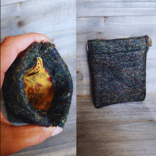 BATCH 002: Wet Felted Coin Purses with Pinch Closure