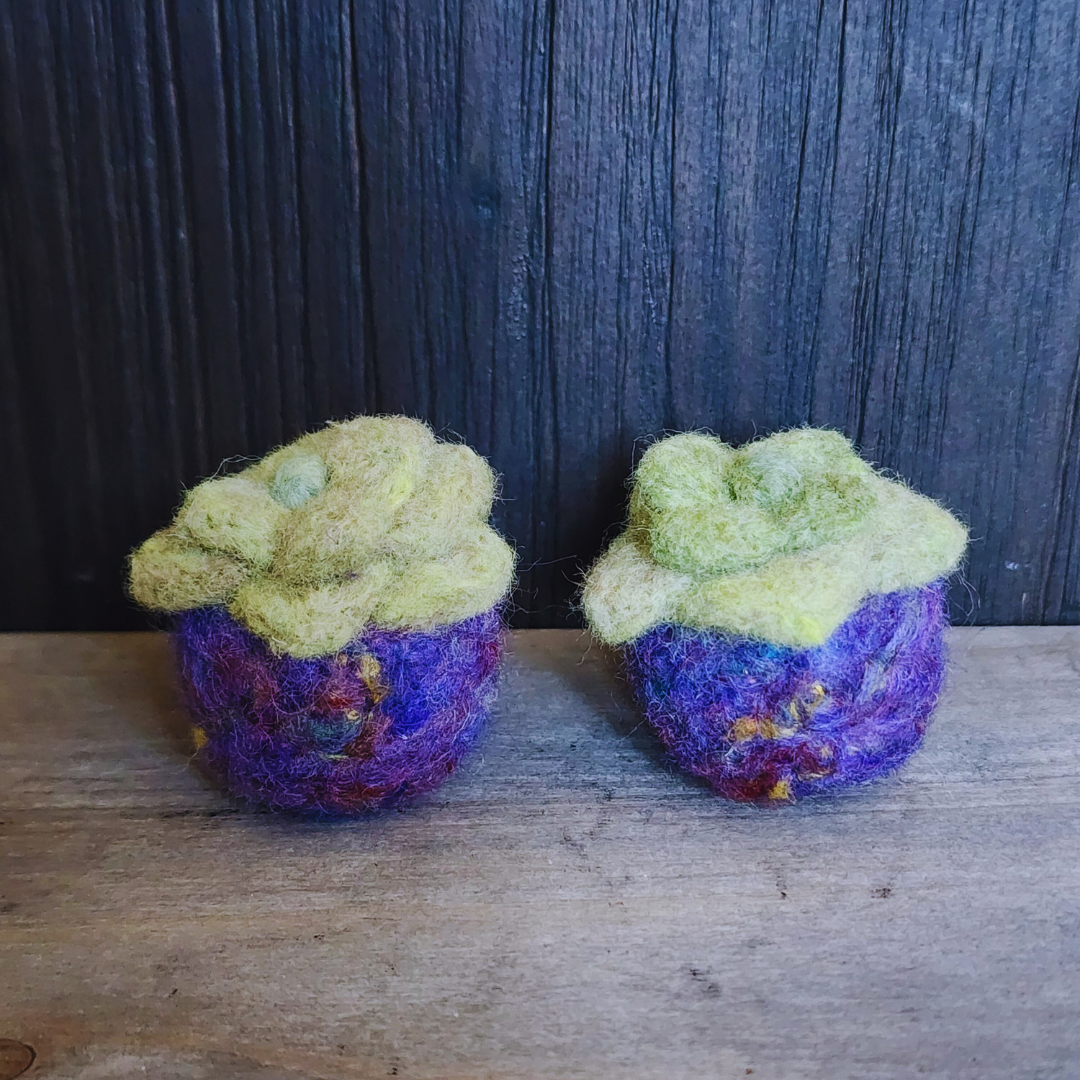 Handmade Wool Felted Mini Succulent, No Water