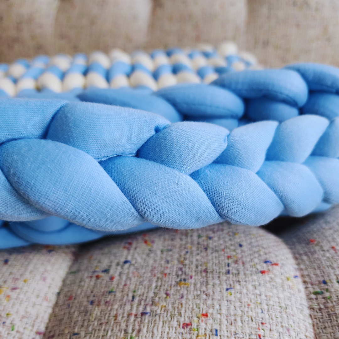 Handmade Single Stitch Striped Tote Bag