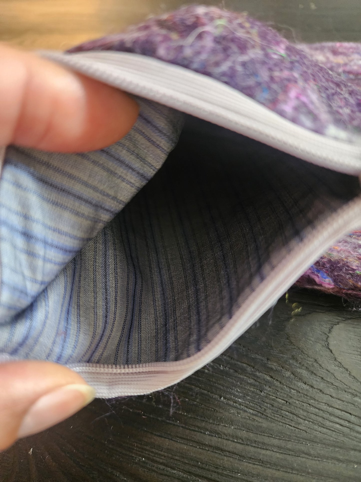 BATCH 003: Wet Felted Purple Coin Purses with Zipper Closure