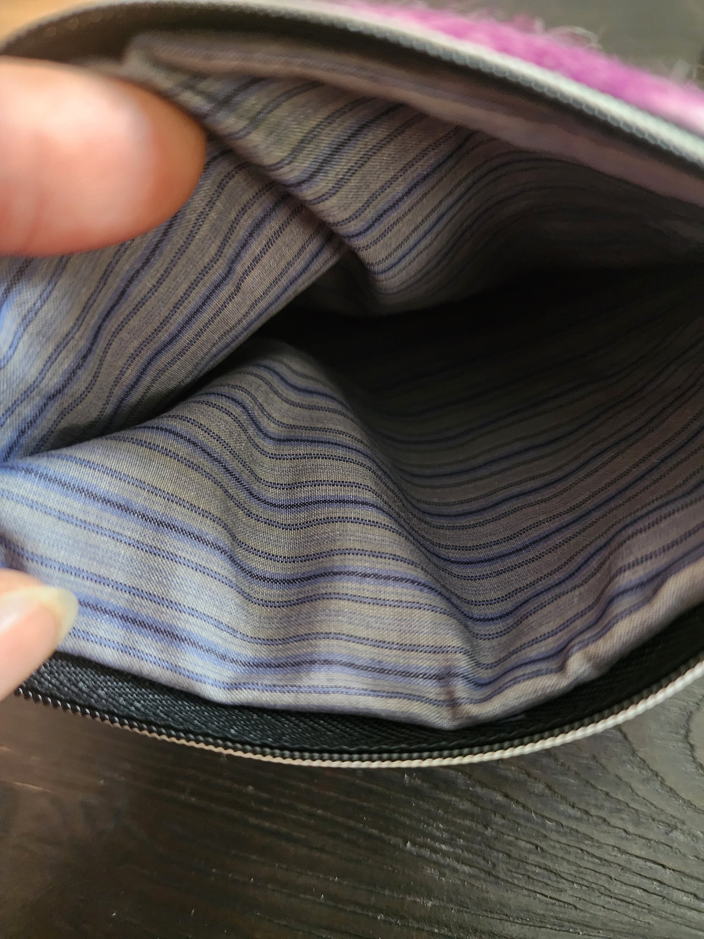 BATCH 003: Wet Felted Purple Coin Purses with Zipper Closure