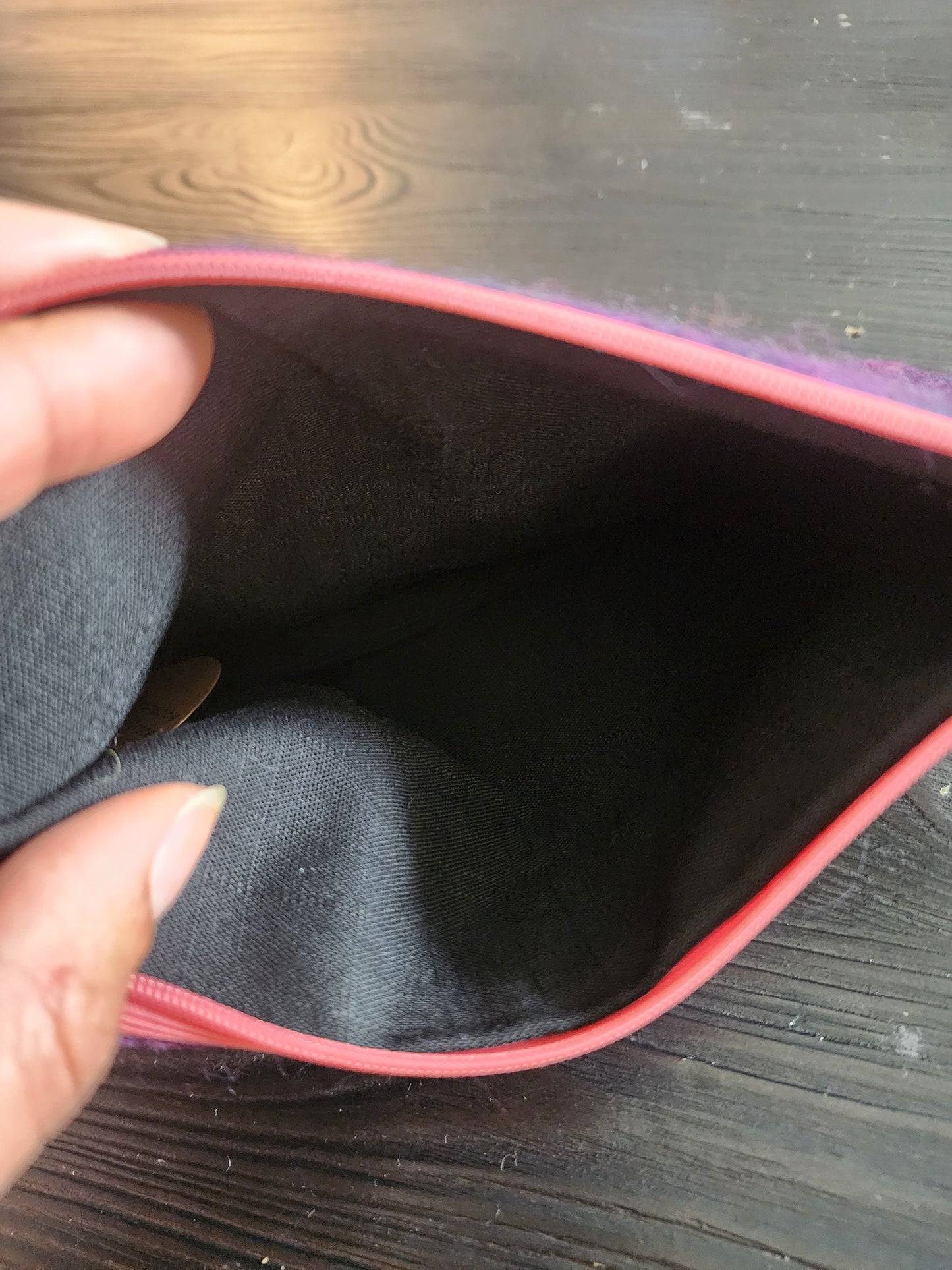 BATCH 003: Wet Felted Purple Coin Purses with Zipper Closure