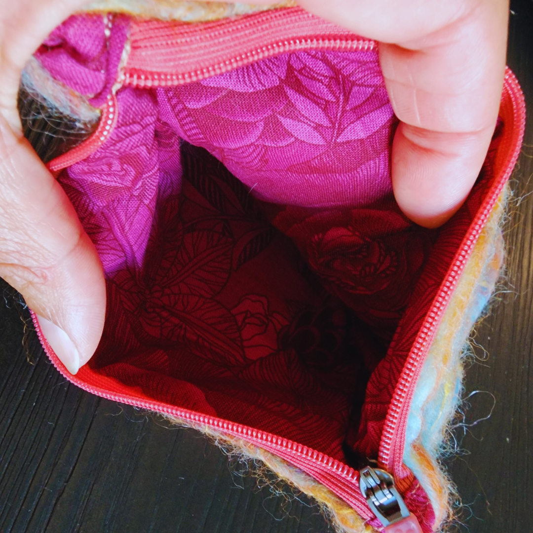 BATCH 004: Wet Felted Coin Purses with Zipper Closure