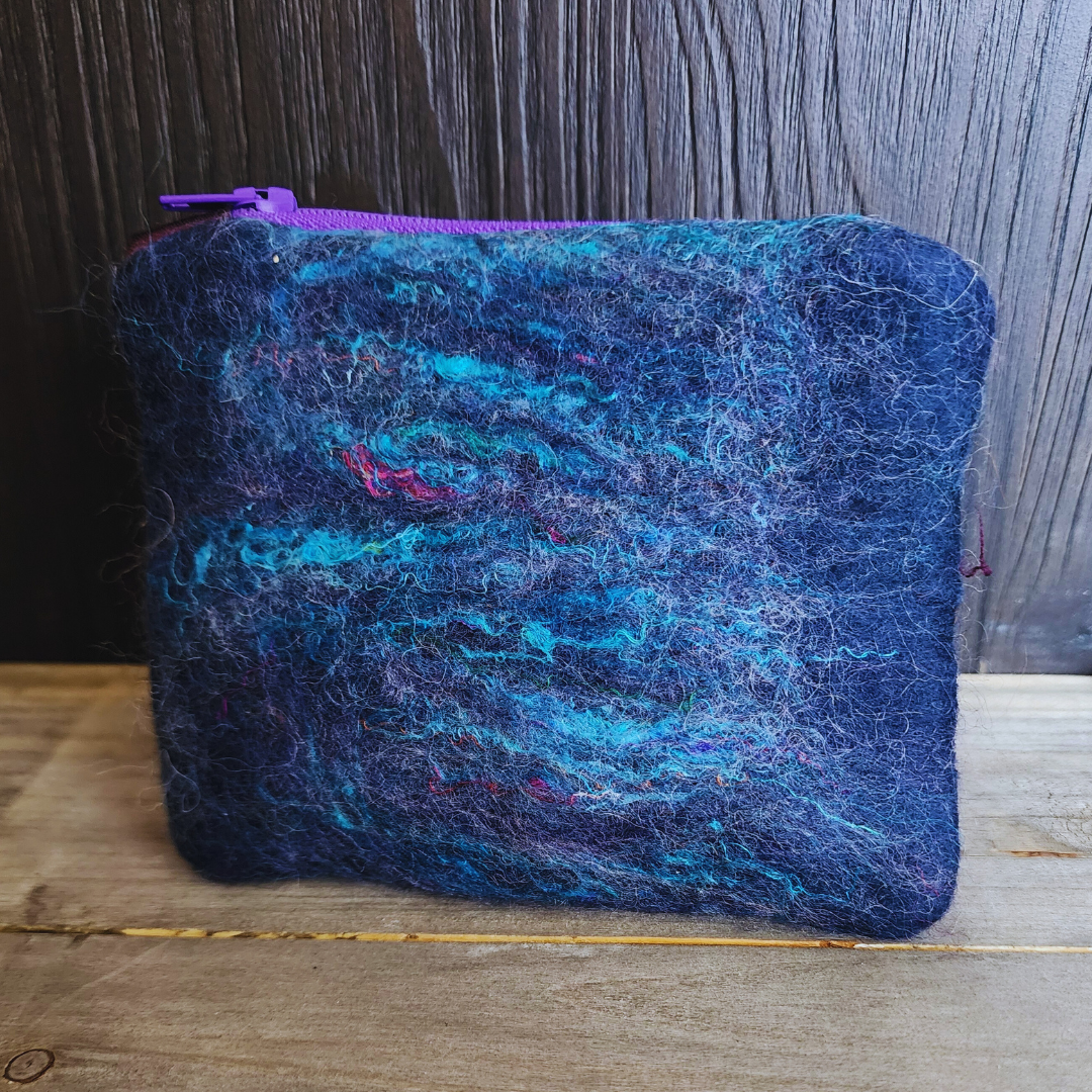 BATCH 004: Wet Felted Coin Purses with Zipper Closure