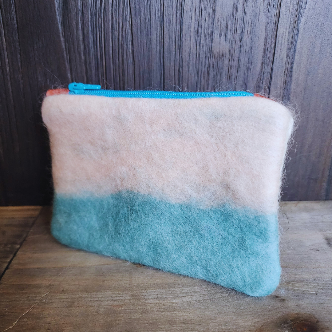 BATCH 004: Wet Felted Coin Purses with Zipper Closure