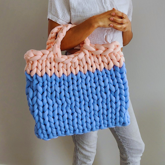 Handmade Extra Large Single Stitch Summer Tote Bag