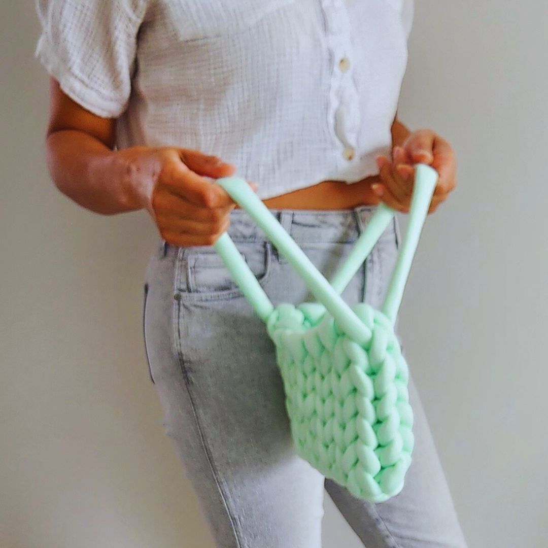 Single Stitch Hand Crochet Double Strap Shoulder Bag
