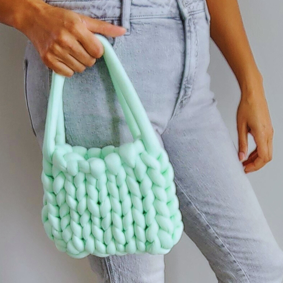Single Stitch Hand Crochet Double Strap Shoulder Bag